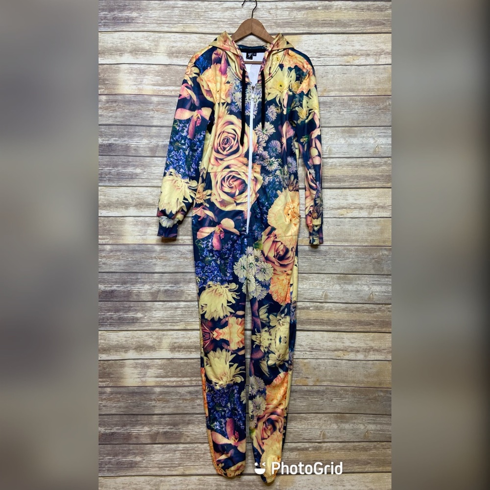 Electro Threads M VINTAGE FLOWERS ADULT ONESIE - Picture 3 of 10